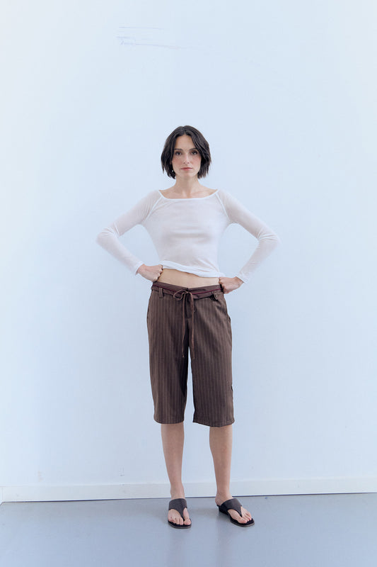 Bermudas de raya diplomática con tira lateral - Iria