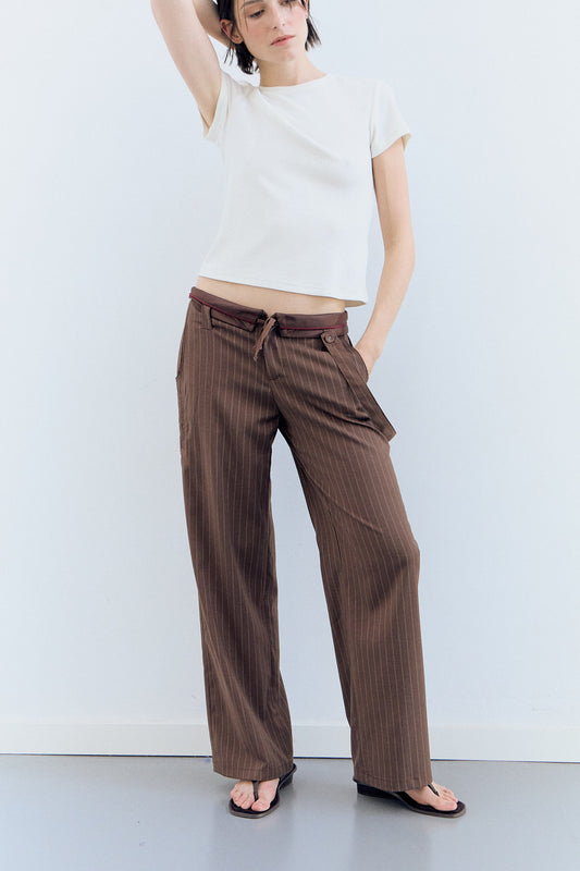 Pantalones raya diplomática oversize - Yara