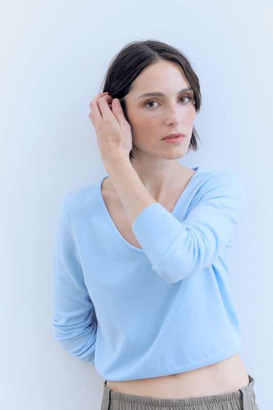 V-neck knit sweater - Fae