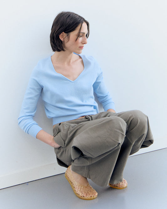 V-neck knit sweater - Fae