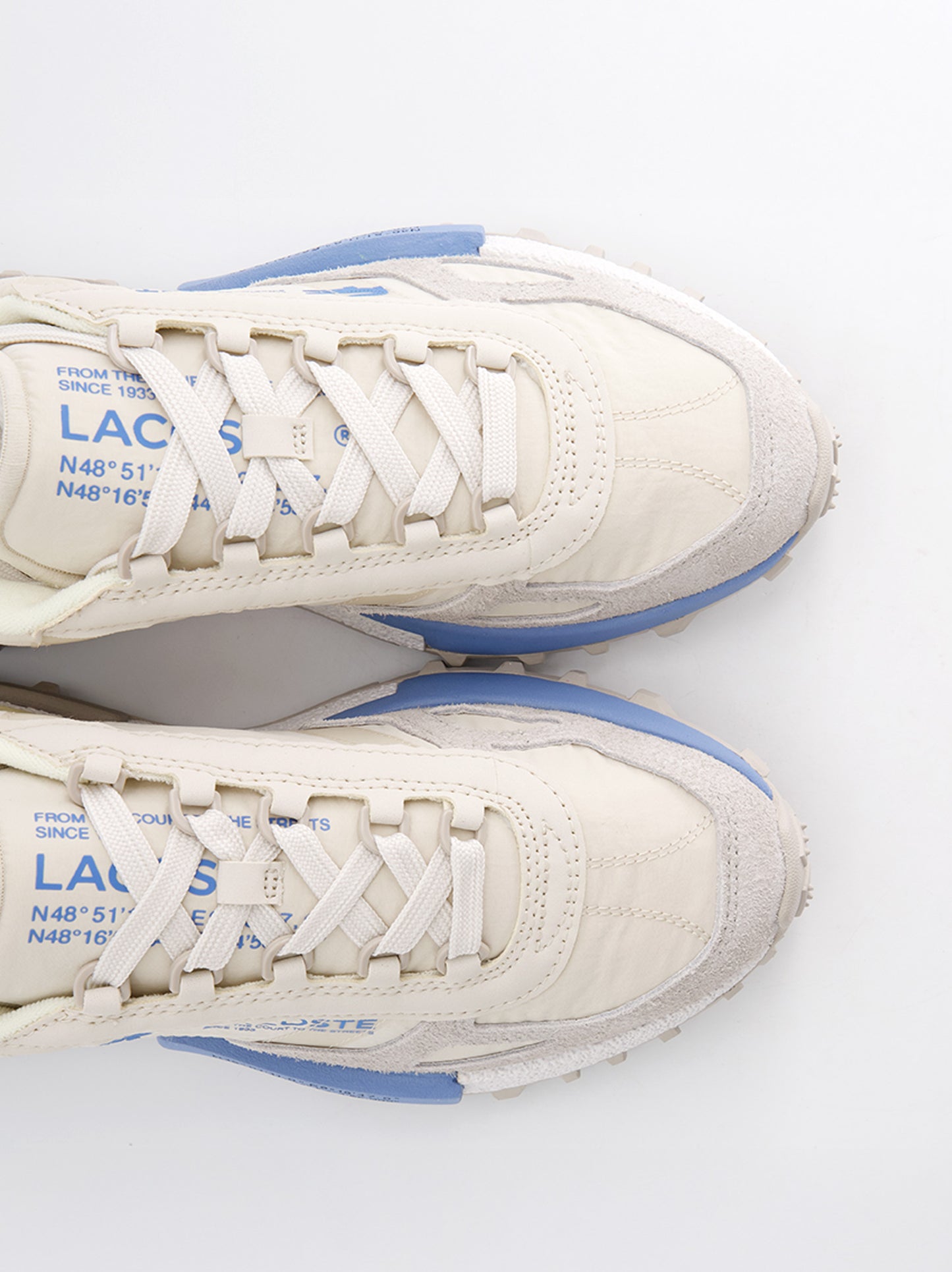 Zapatillas Lacoste Elite Active Beige Y Azul