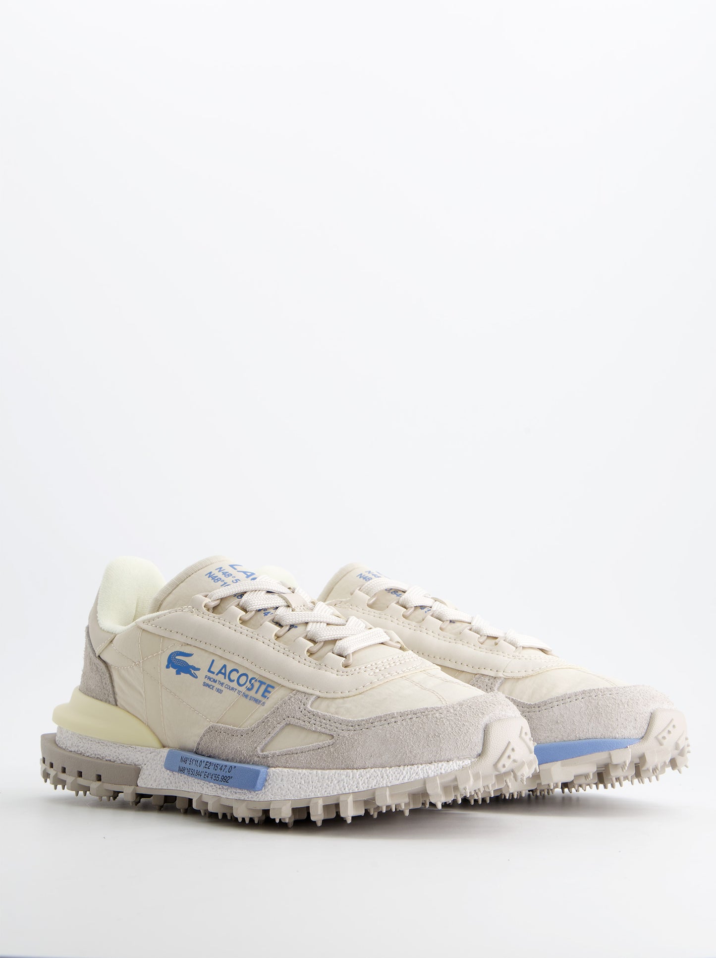 Zapatillas Lacoste Elite Active Beige Y Azul