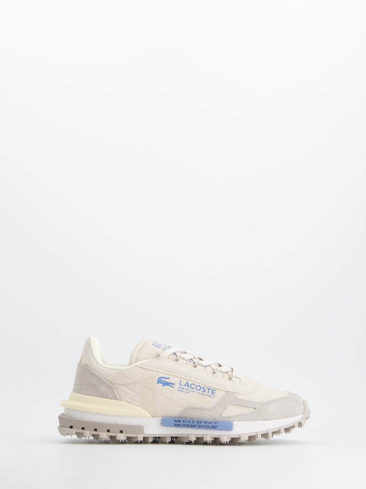 Zapatillas Lacoste Elite Active Beige Y Azul