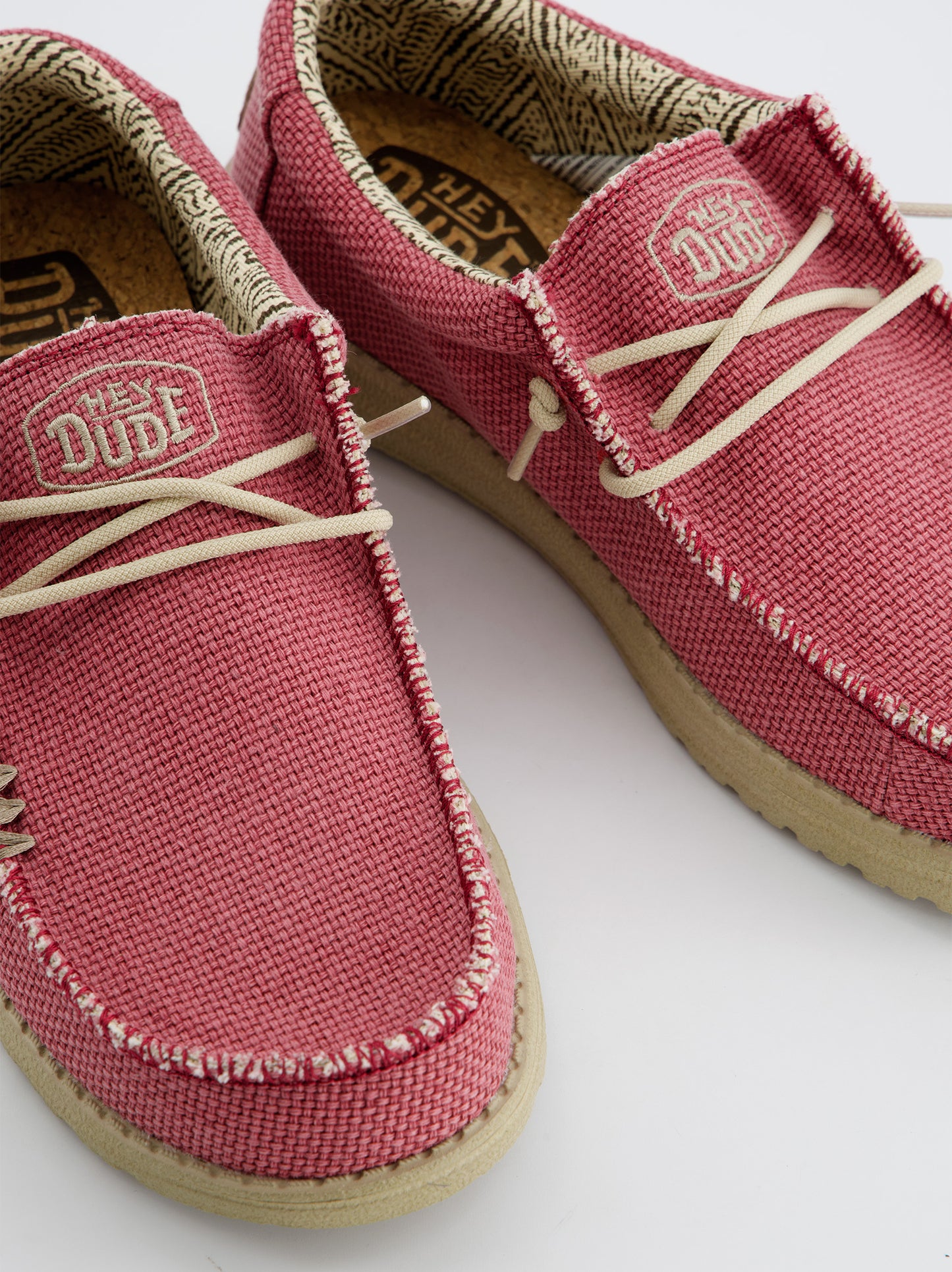 Mocasín Canvas Hey Dude Rosa