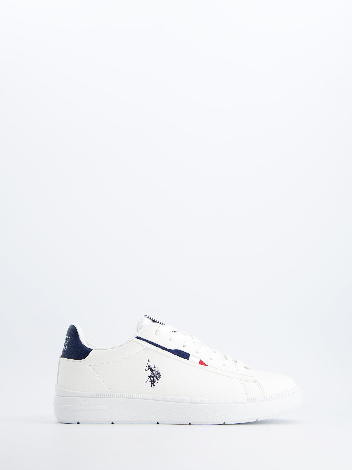 Zapatillas  Polo Blancas Logo Lateral