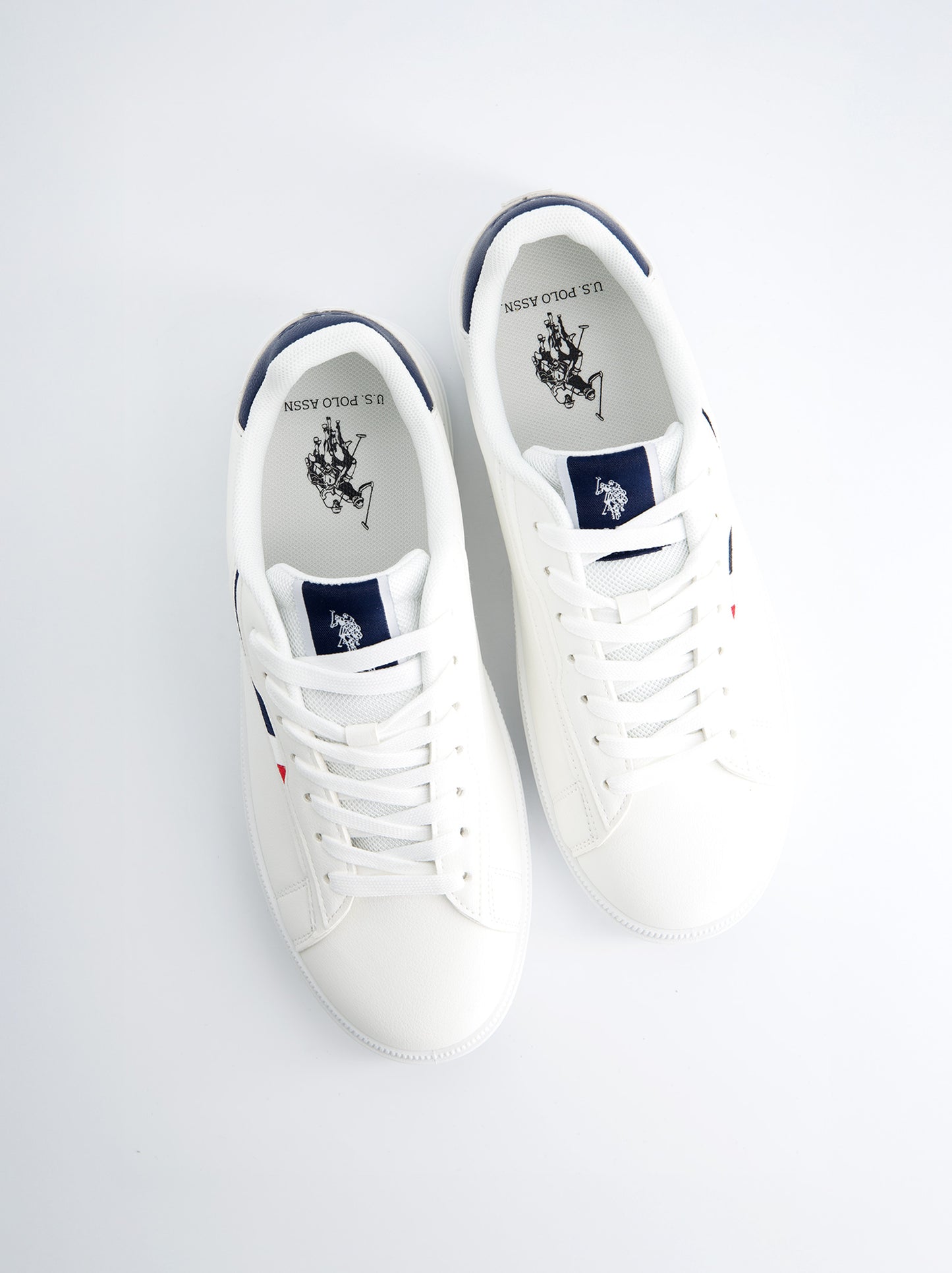 Zapatillas  Polo Blancas Logo Lateral