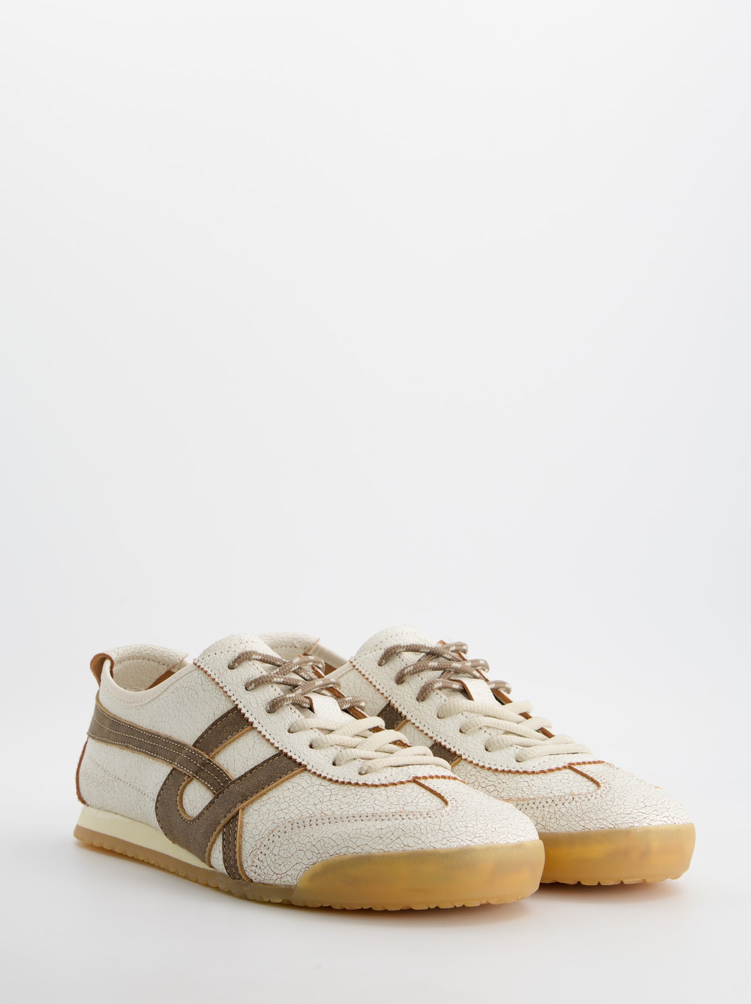 Men's distressed-effect retro sneakers - Onyx