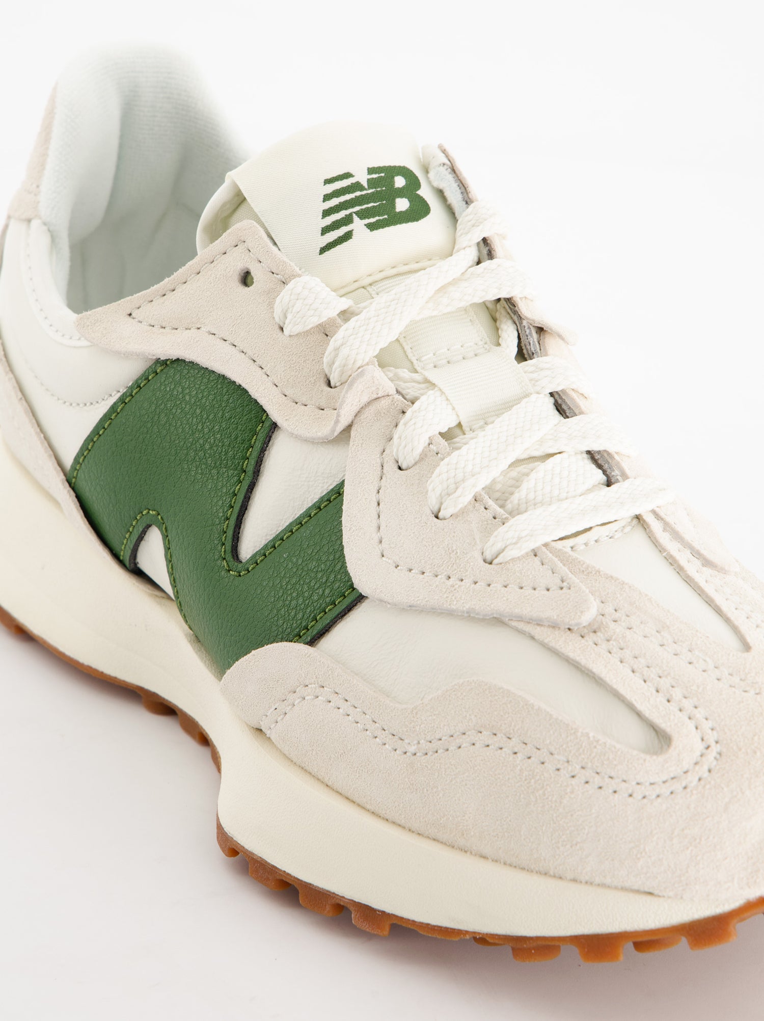 New Balance 327 - Zapatillas deportivas blancas de ante
