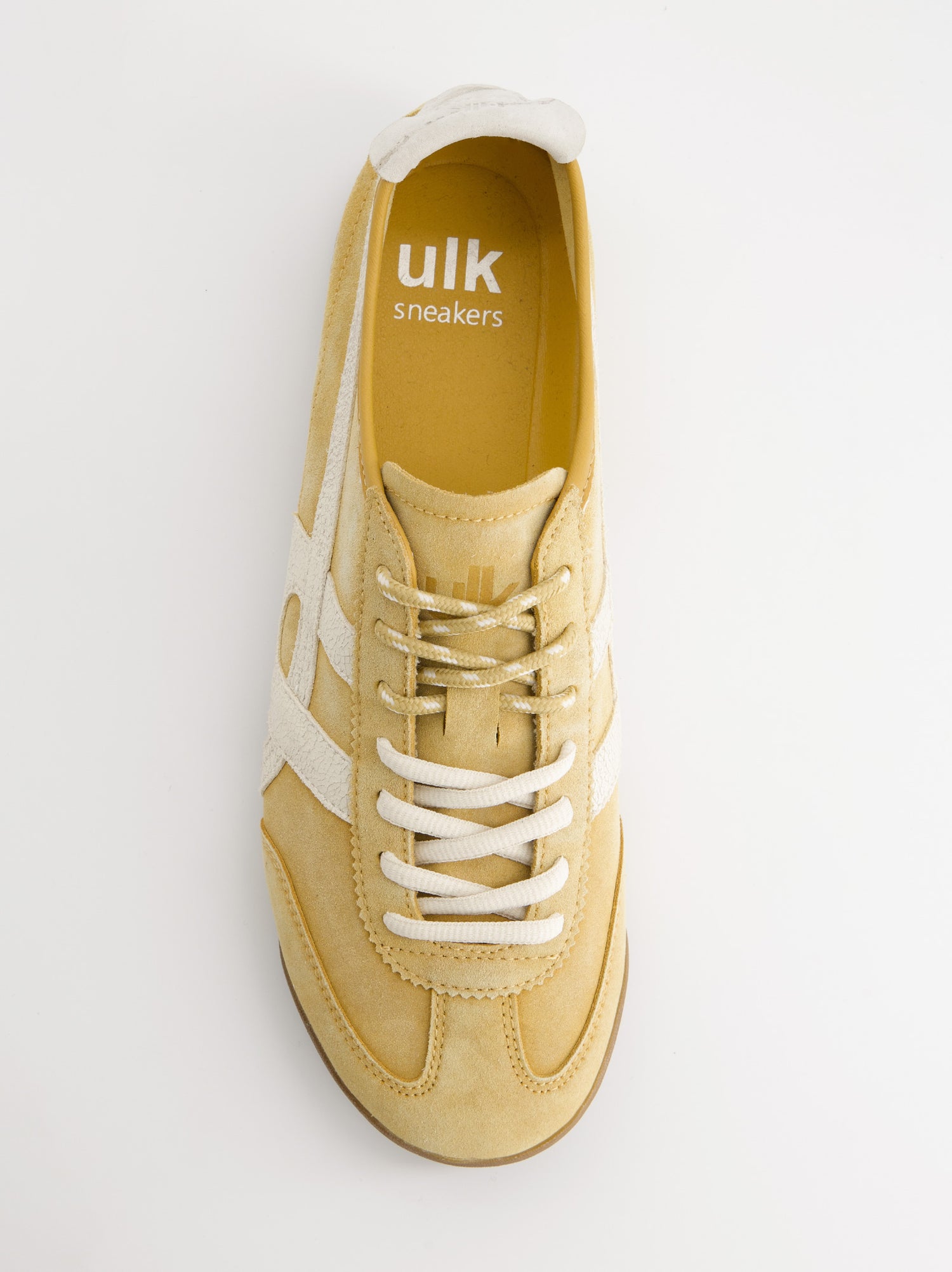 Men's retro yellow suede sneakers - Onix