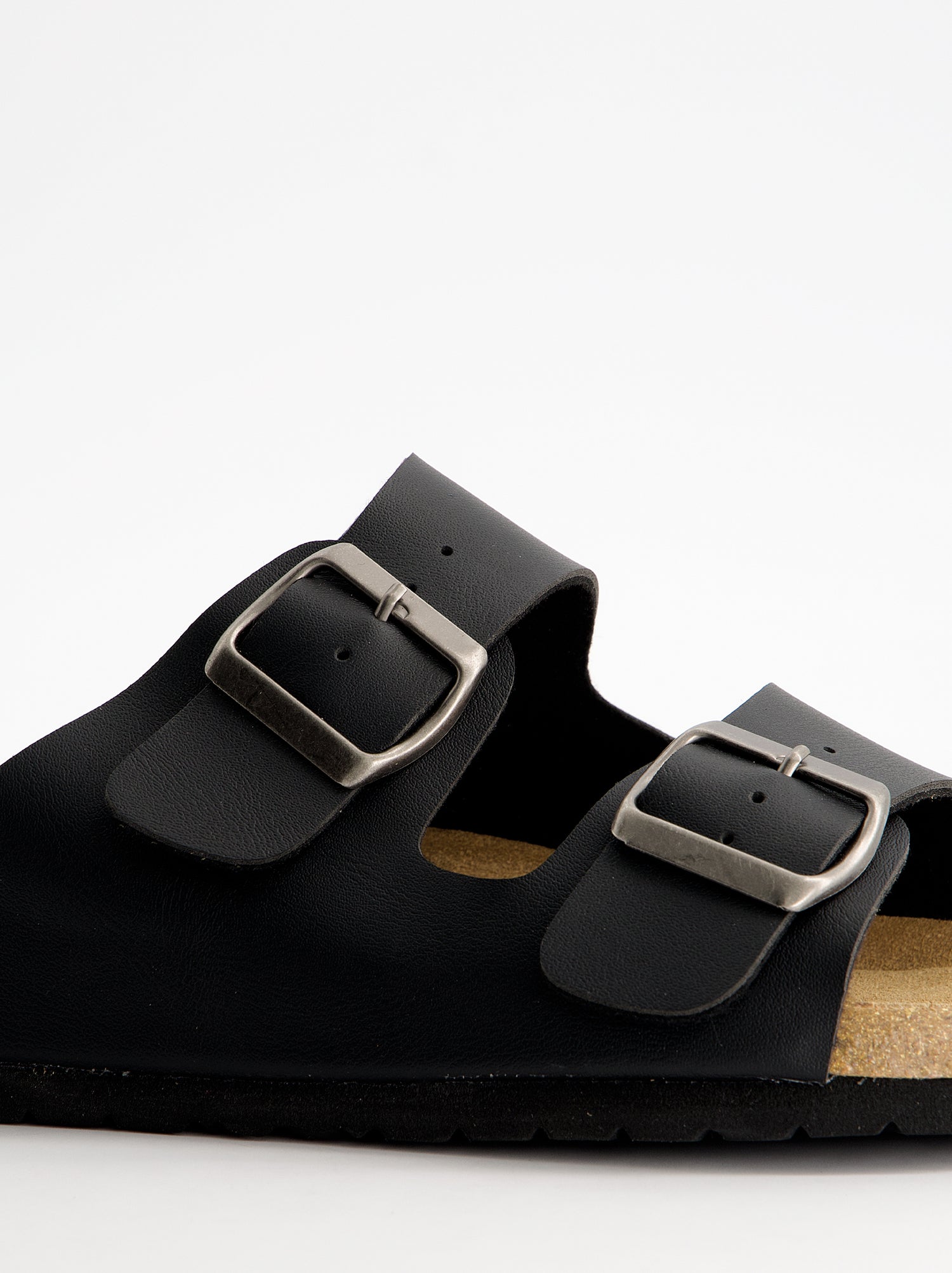 Black leather sandals with buckles - Missouri
