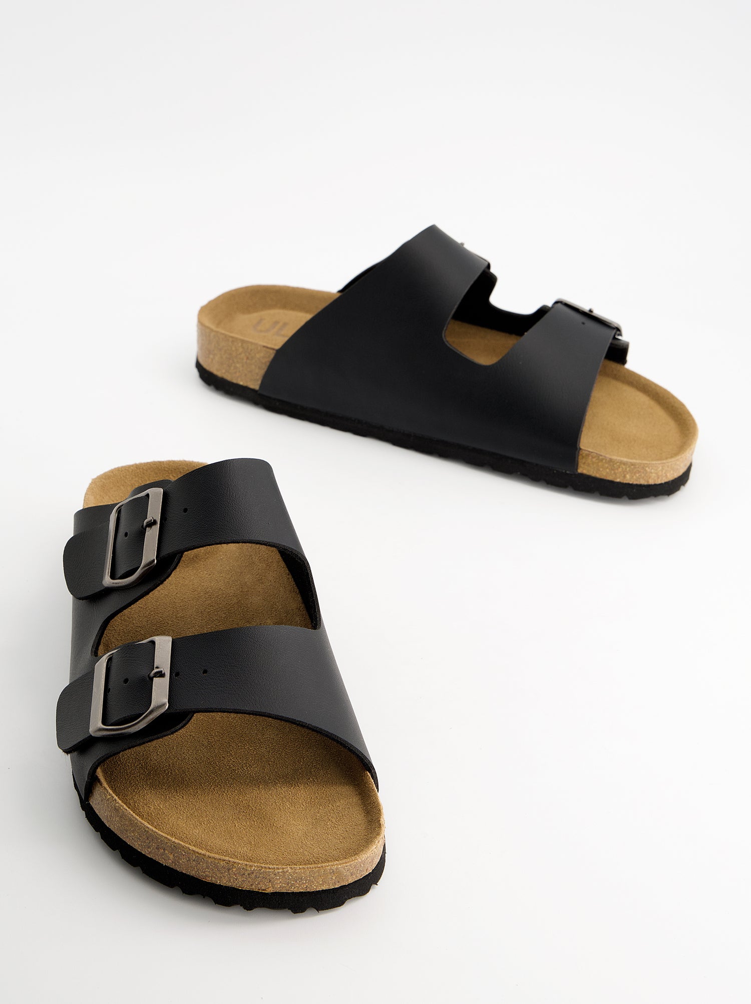 Black leather sandals with buckles - Missouri