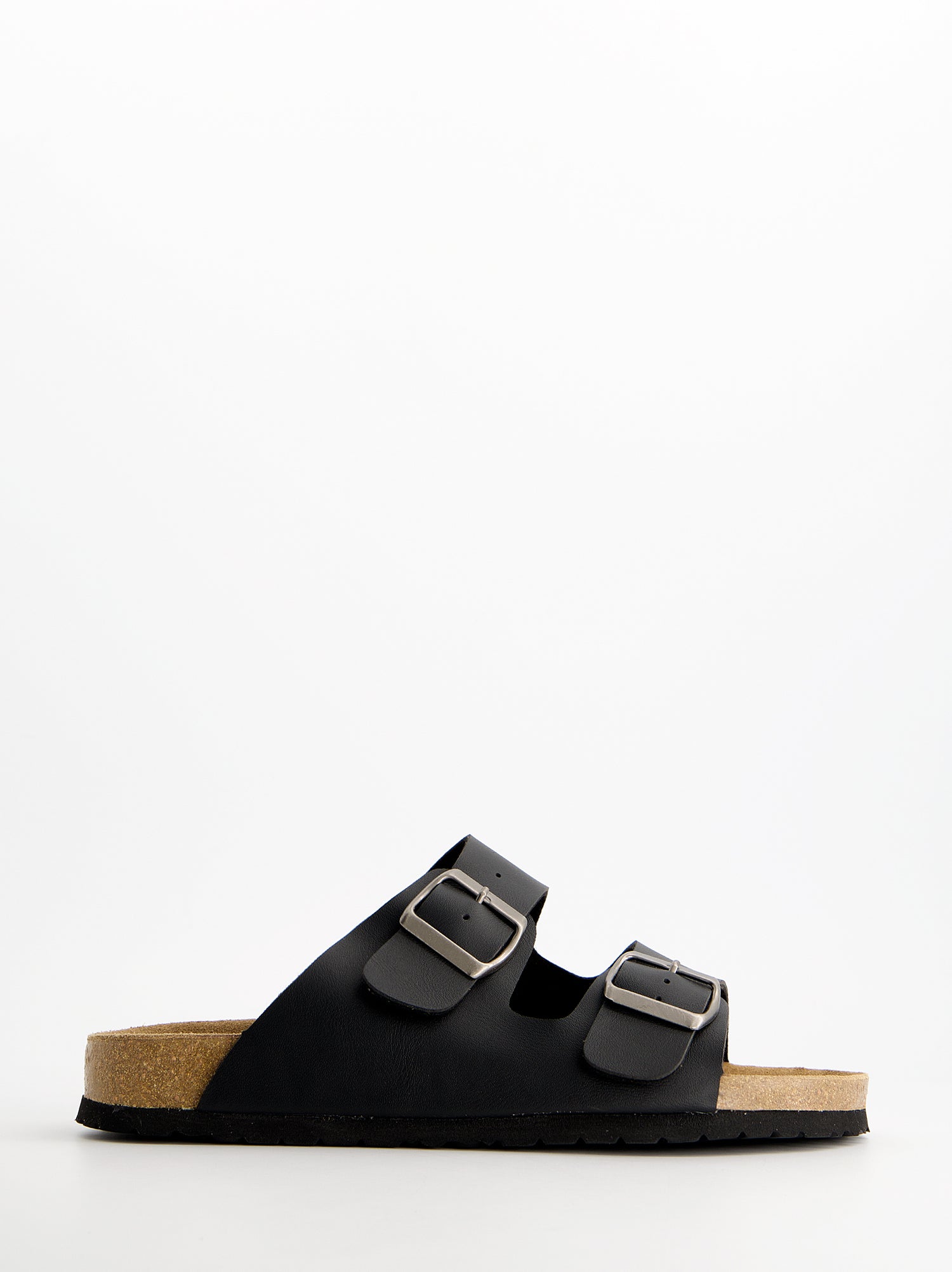 Black leather sandals with buckles - Missouri
