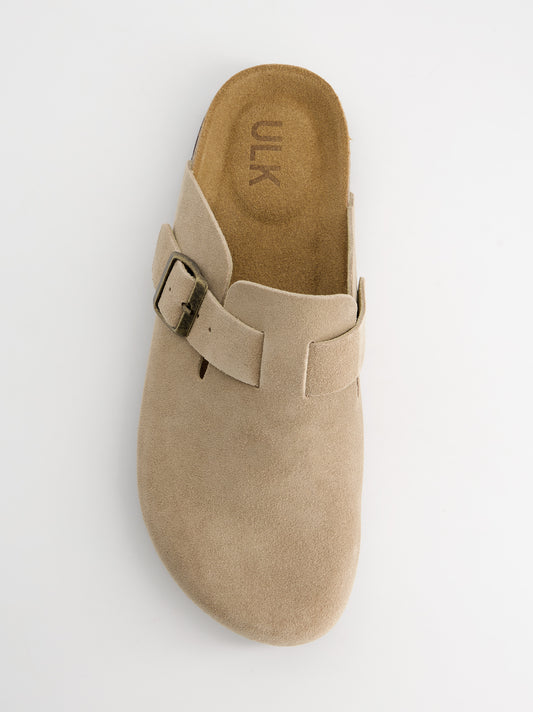 Zuecos de ante beige - Phoenix