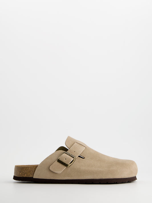 Zuecos de ante beige - Phoenix