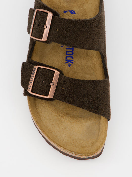 Sandalias bio de ante Birkenstock Arizona con plantilla blanda