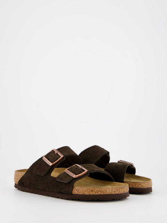 Sandalias bio de ante Birkenstock Arizona con plantilla blanda