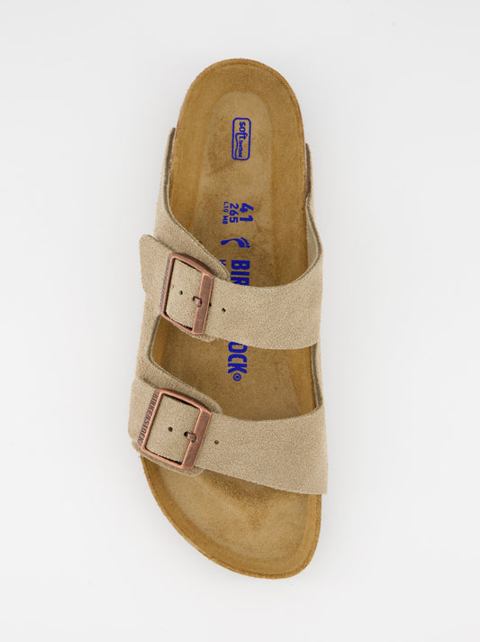 Sandalias bio de piel Birkenstock Arizona con plantilla blanda