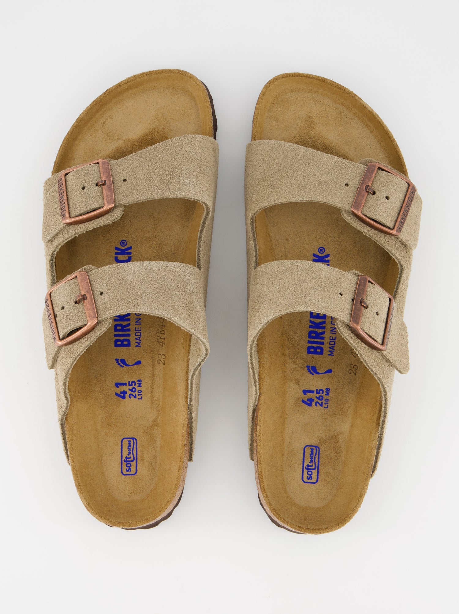 Sandalias bio de piel Birkenstock Arizona con plantilla blanda