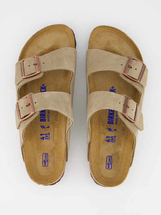 Sandalias bio de piel Birkenstock Arizona con plantilla blanda