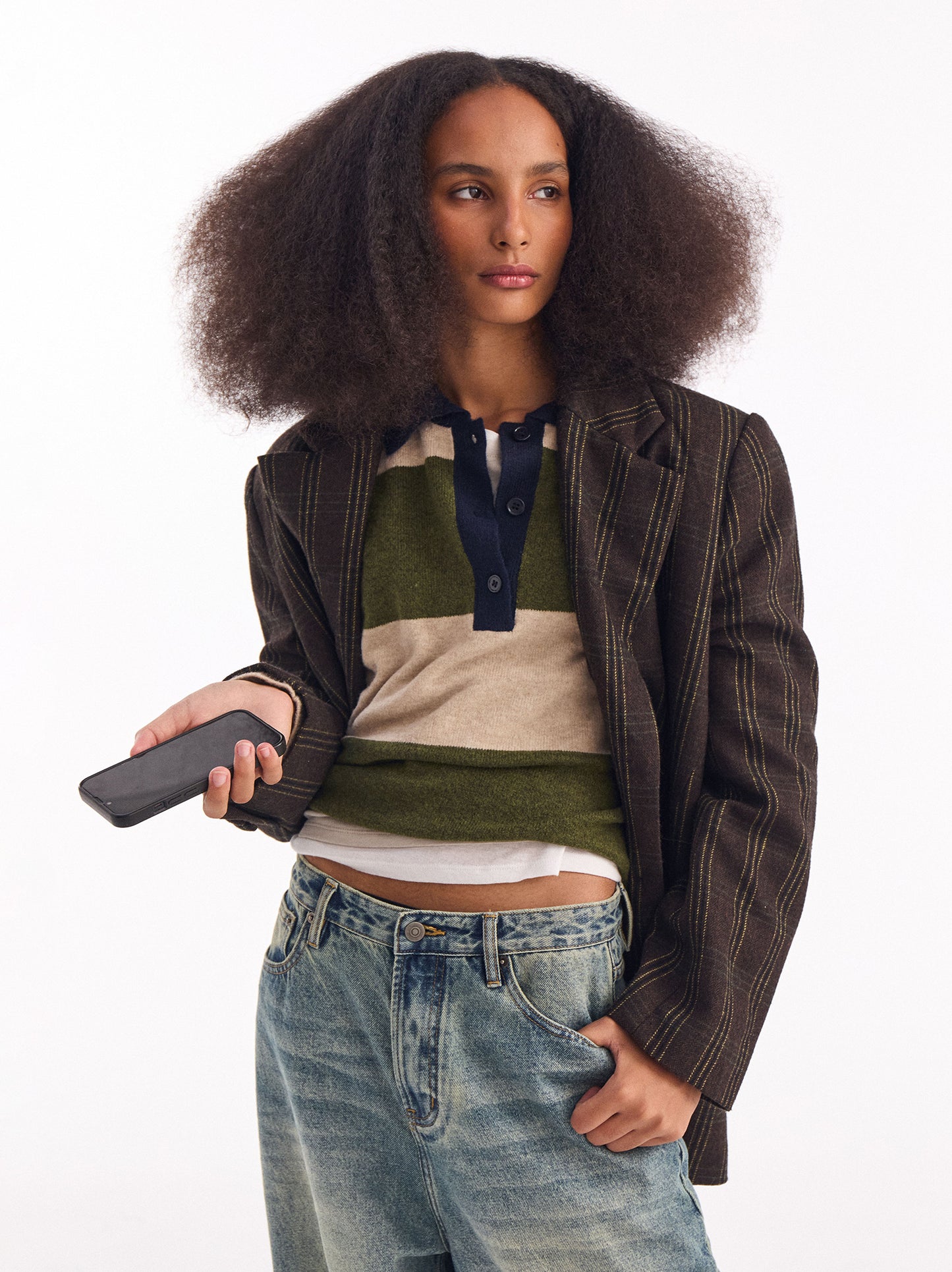 Polo neck knit sweater - ULK Cara