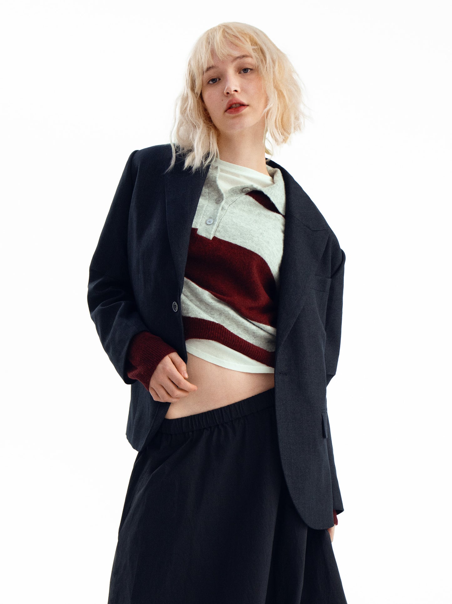 Polo neck knit sweater - ULK Cara