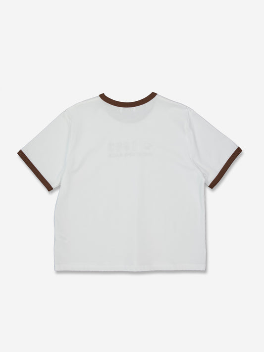 Camiseta blanca de manga corta boxy fit - Jane