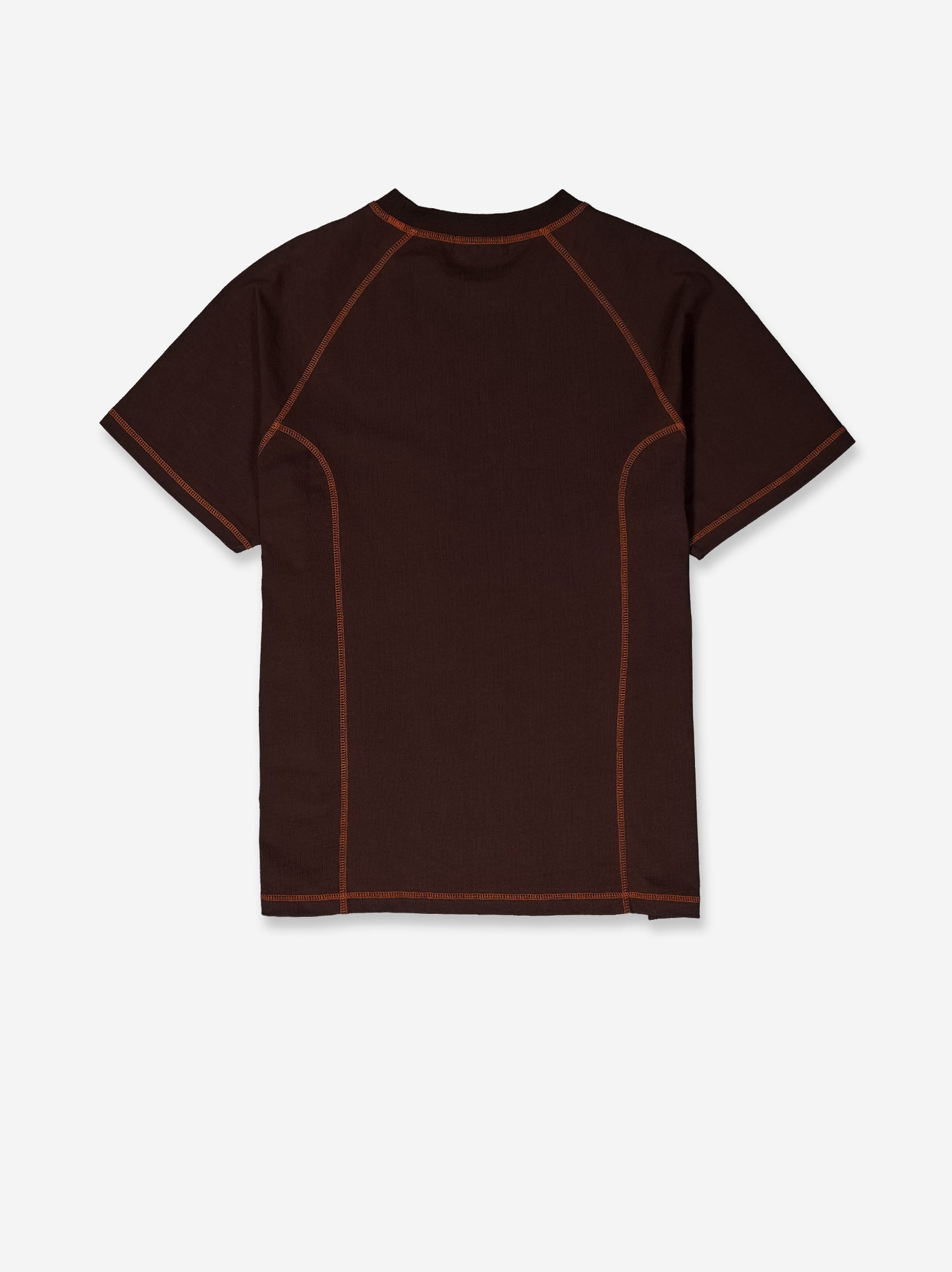 Camiseta técnica marrón con costuras vistas en contraste - Pope
