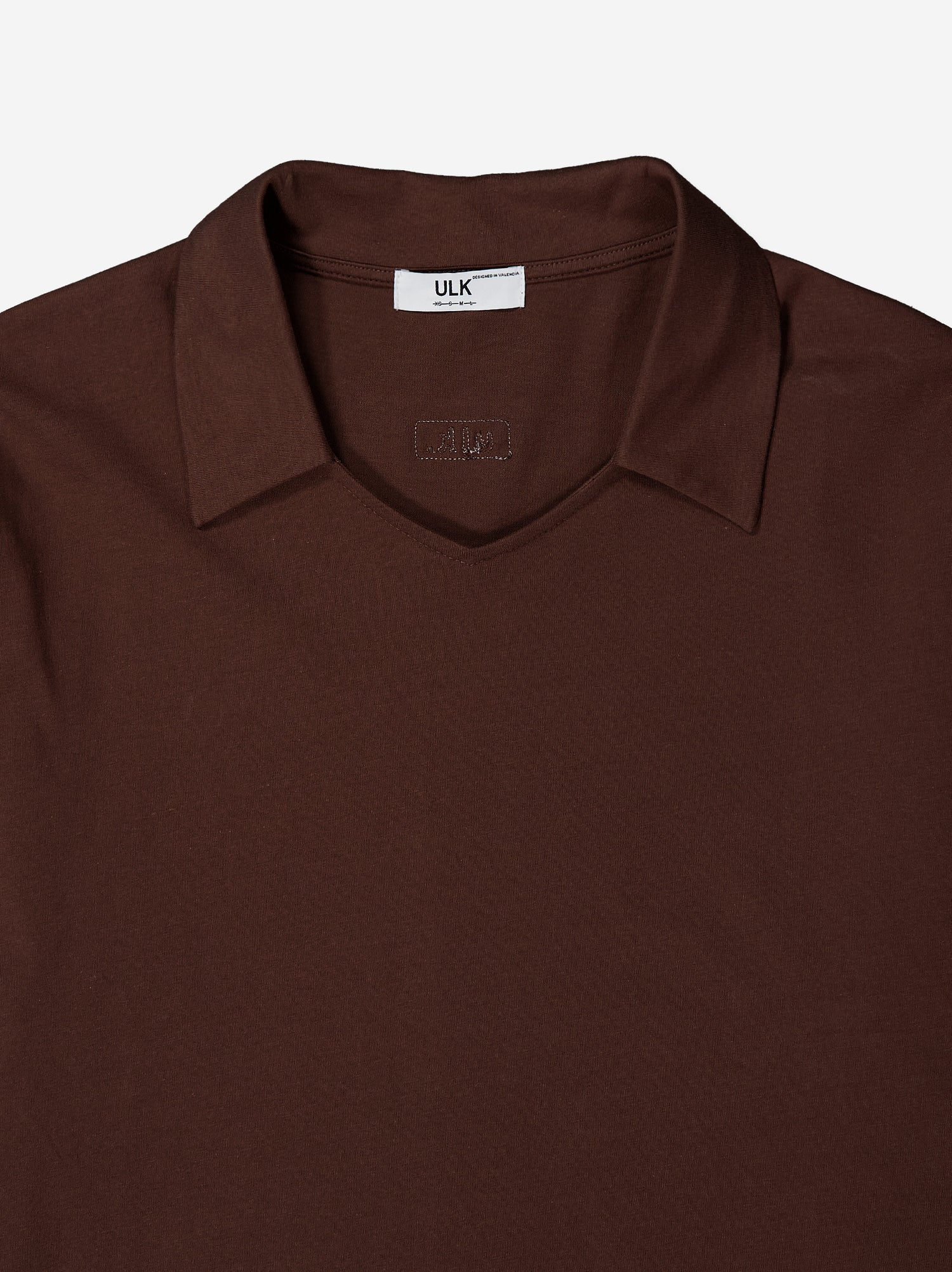 Polo marrón de manga corta detalle cuello - Inpol