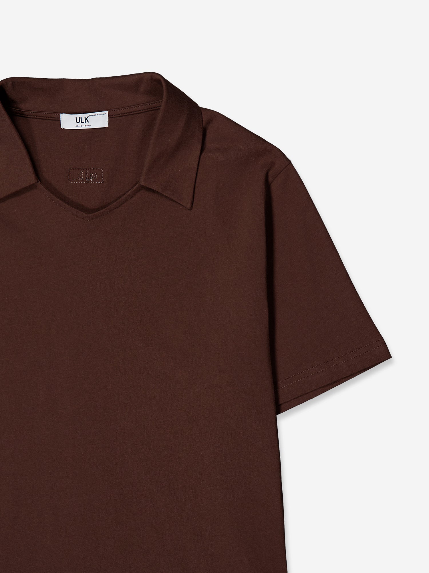 Polo marrón de manga corta detalle cuello - Inpol