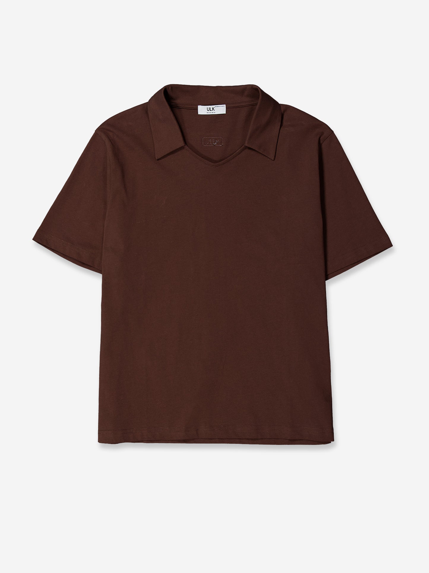 Polo marrón de manga corta detalle cuello - Inpol
