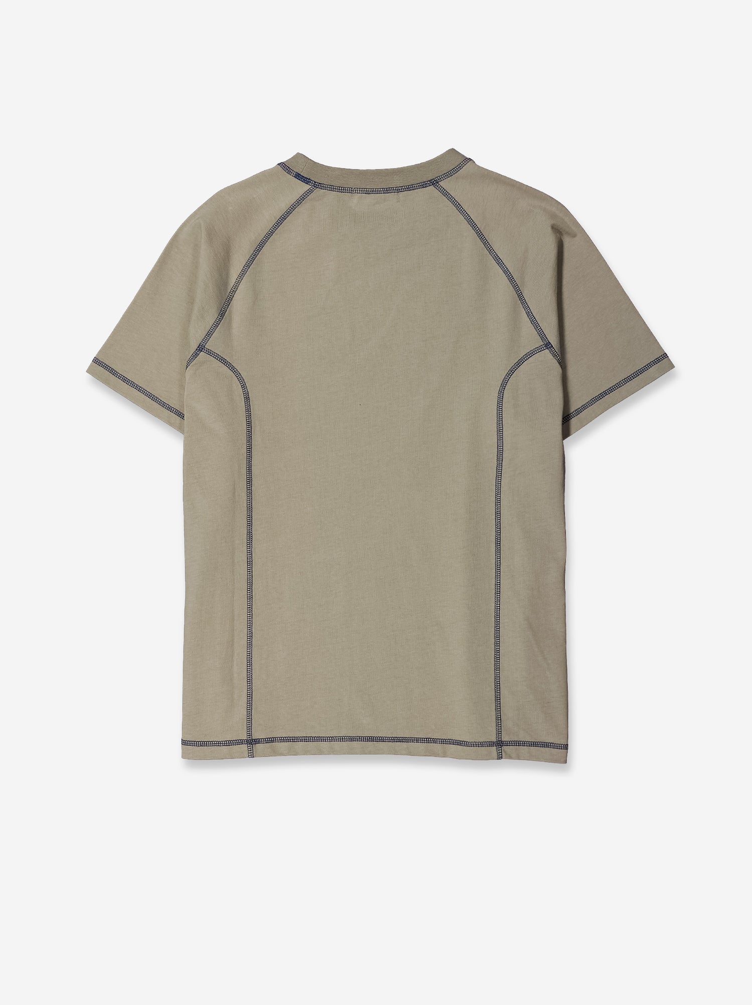 Camiseta beige con costuras vistas en contraste - Pope