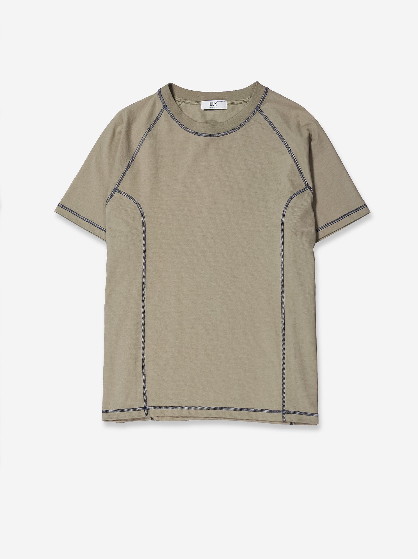 Camiseta beige con costuras vistas en contraste - Pope
