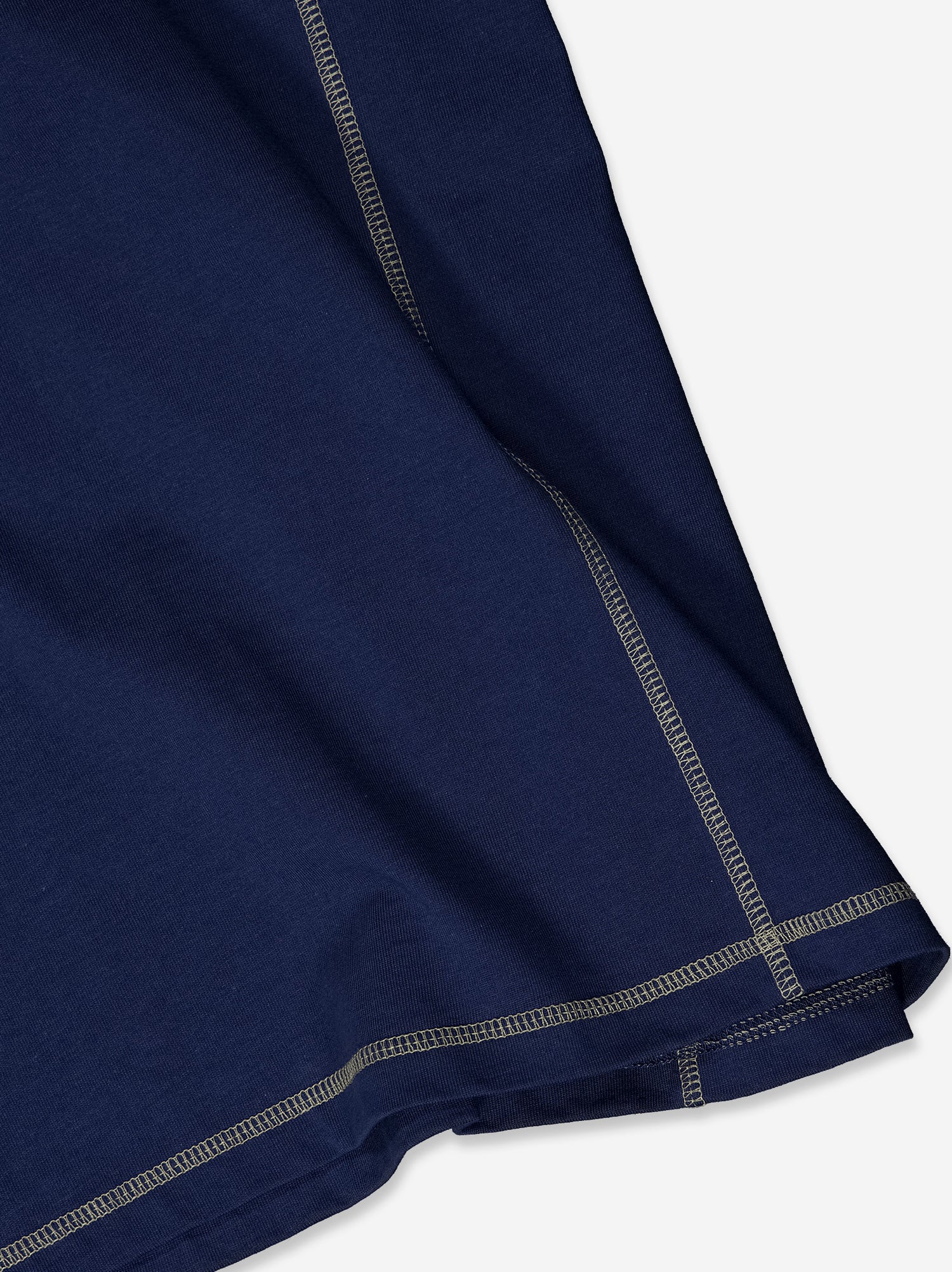 Camiseta azul con costuras vistas en contraste - Pope