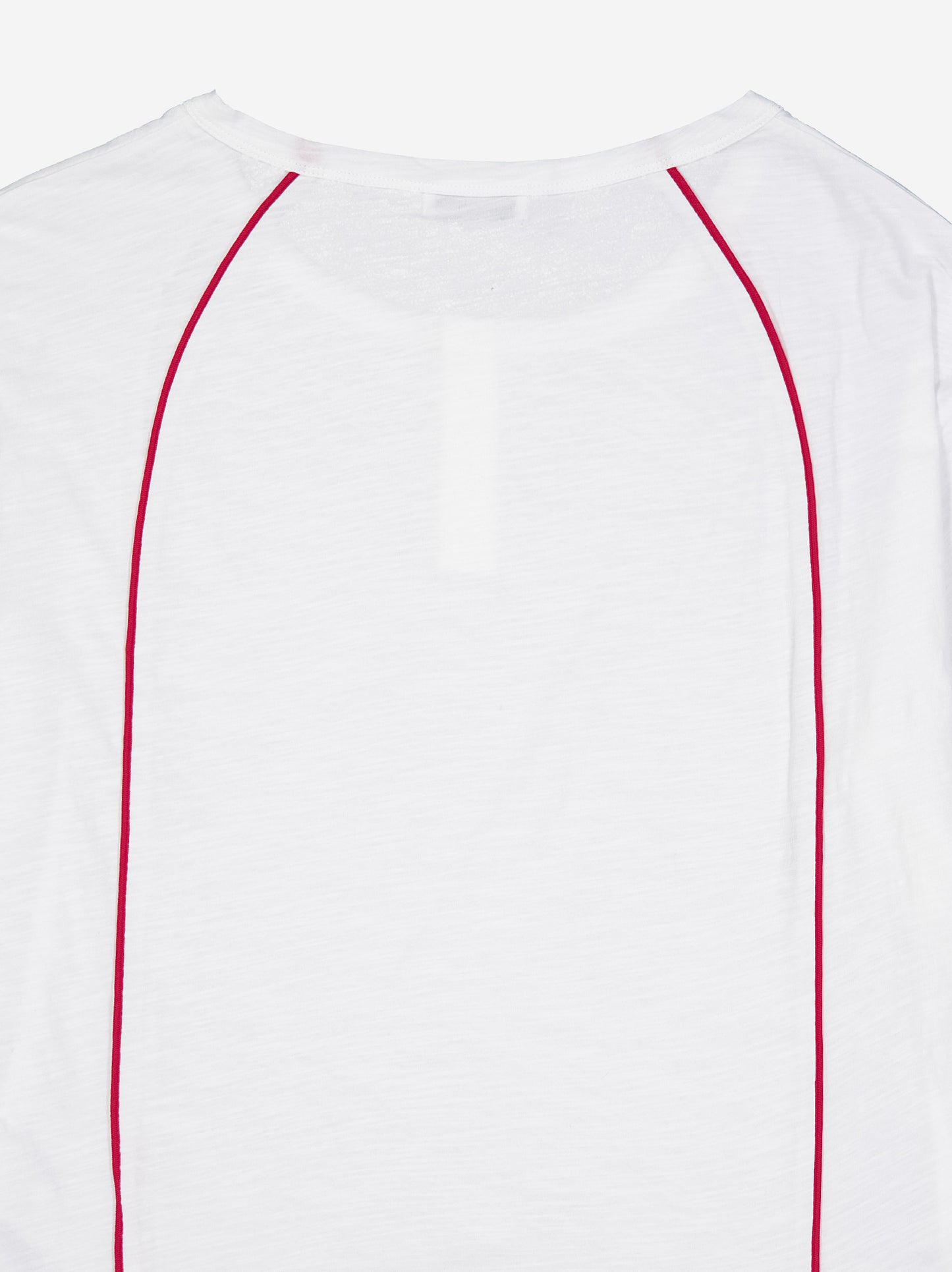 Camiseta blanca fluida detalle contraste rojo - Atlas