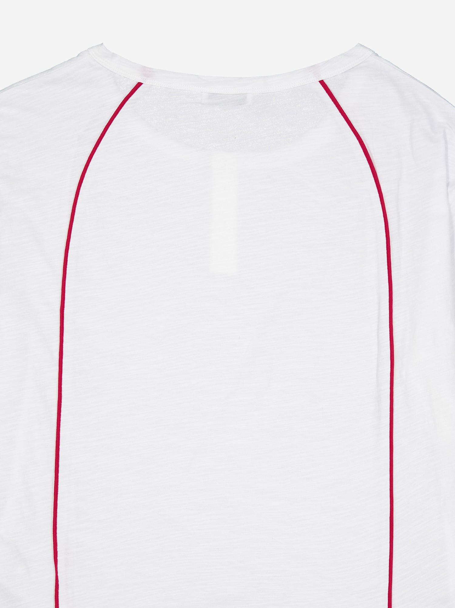 Camiseta blanca fluida detalle contraste rojo - Atlas