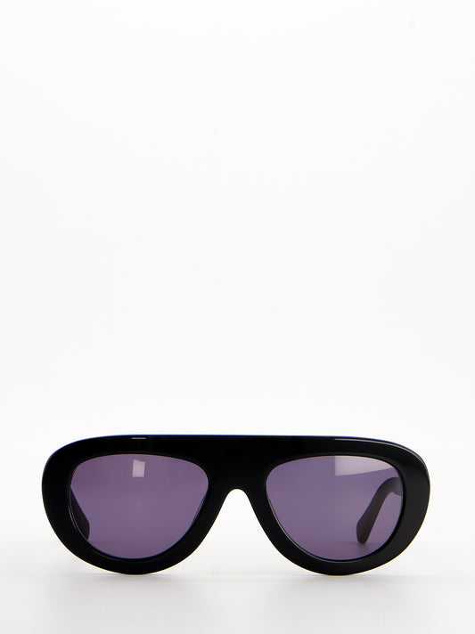 Gafas de sol negras envolventes con lente violeta - Brera