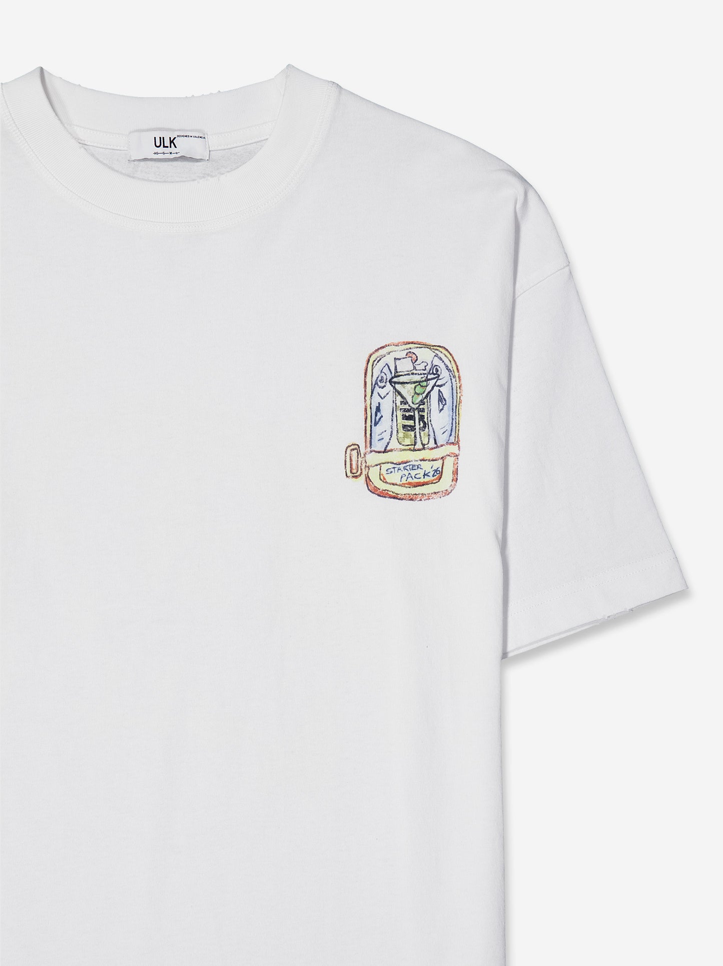 Camiseta blanca con print artístico - Hame