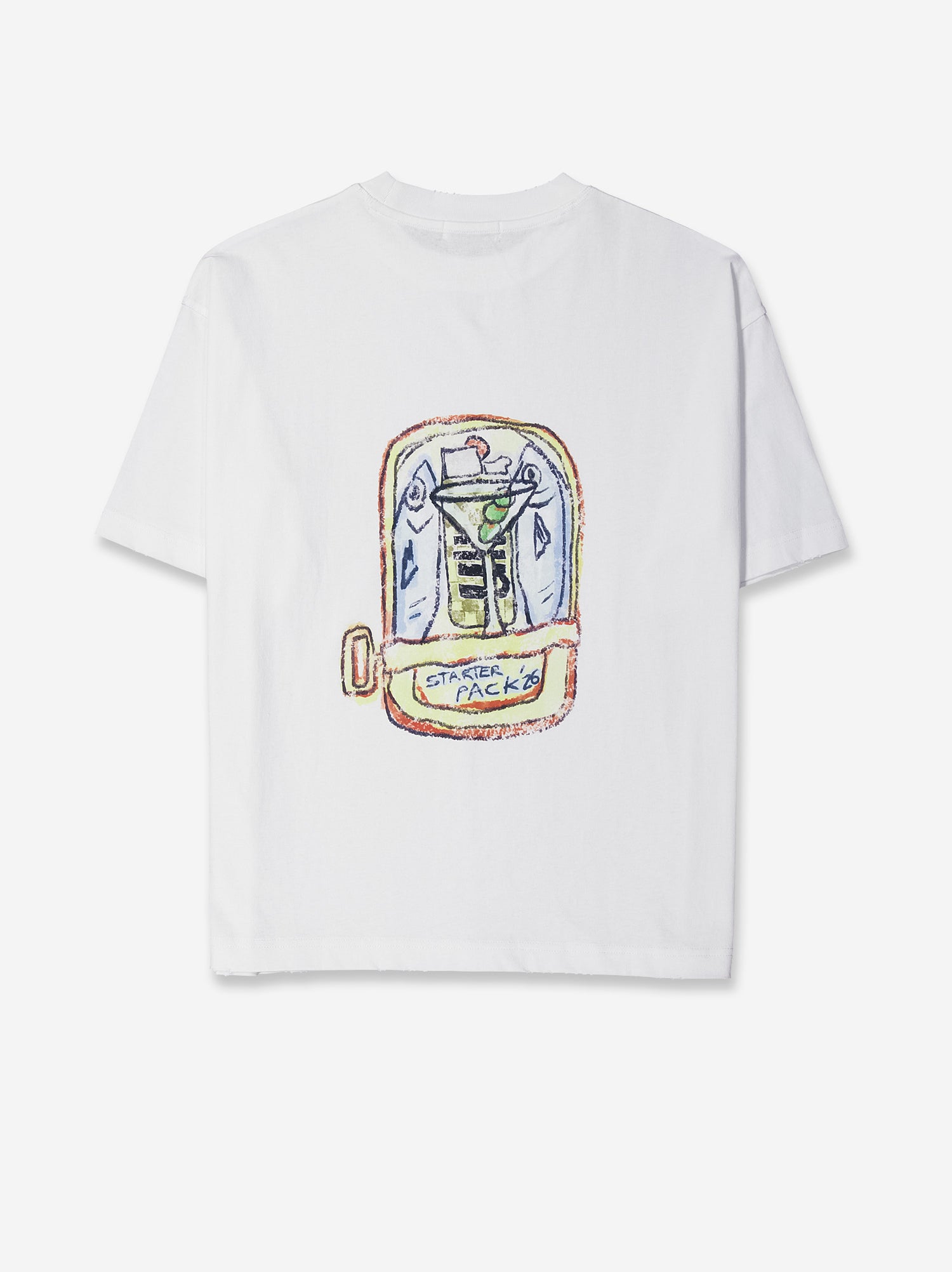 Camiseta blanca con print artístico - Hame