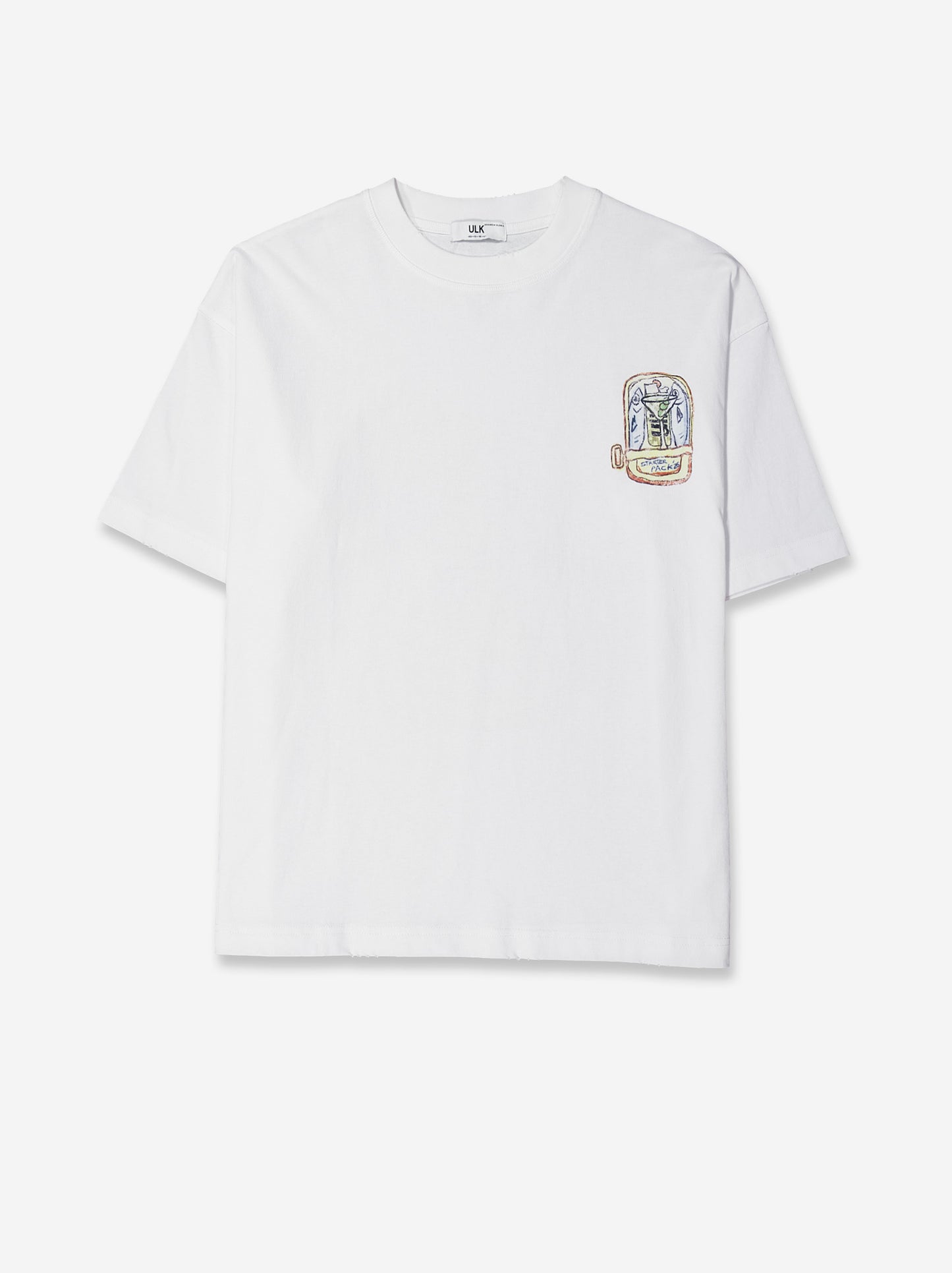 Camiseta blanca con print artístico - Hame
