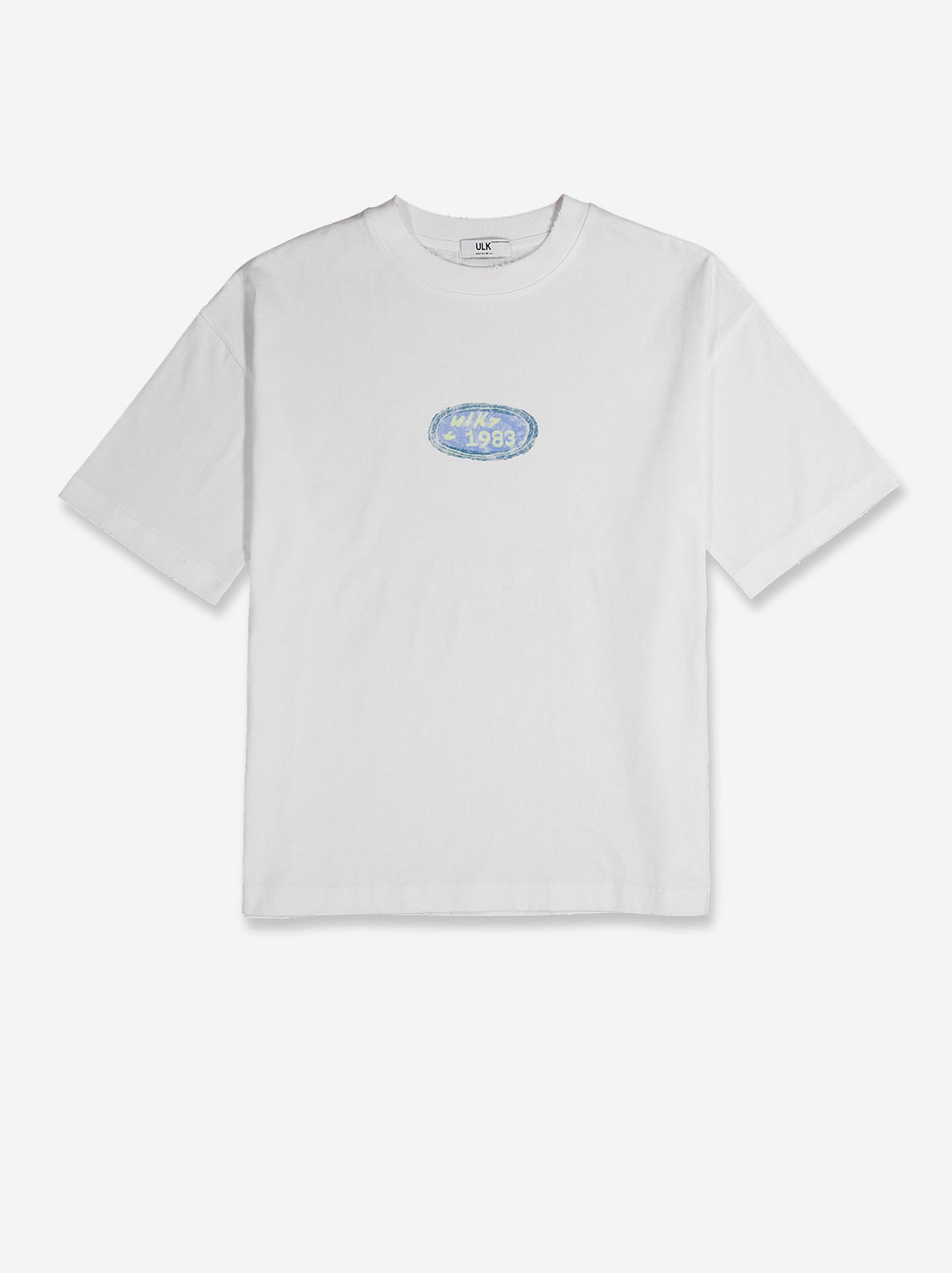 Camiseta blanca de manga corta estampado - Hame