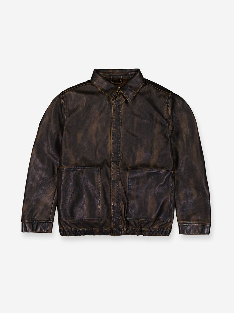 Cazadora bomber desgastada efecto piel - Nilo