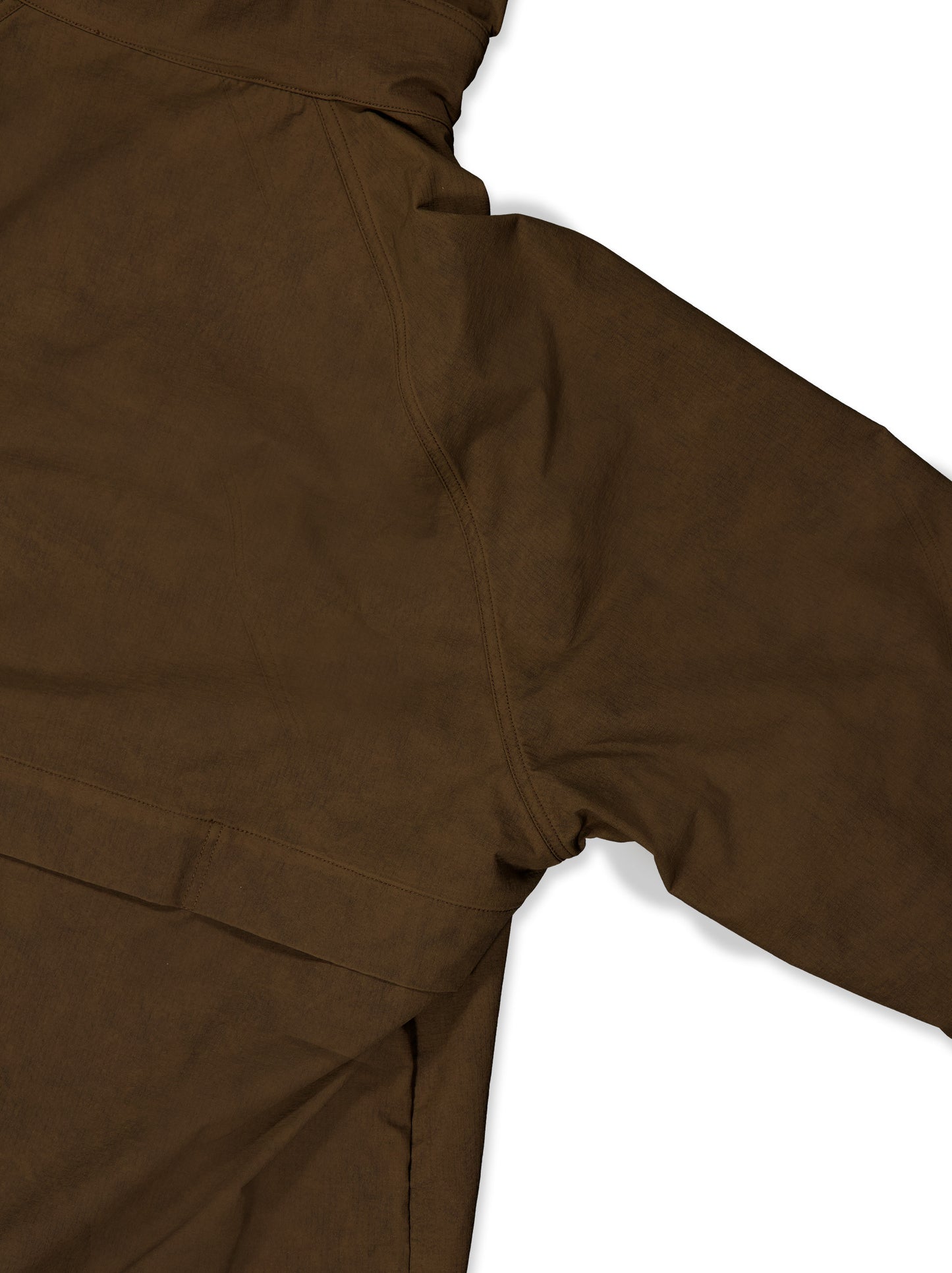 Chaqueta ligera textura con capucha marrón - Wave