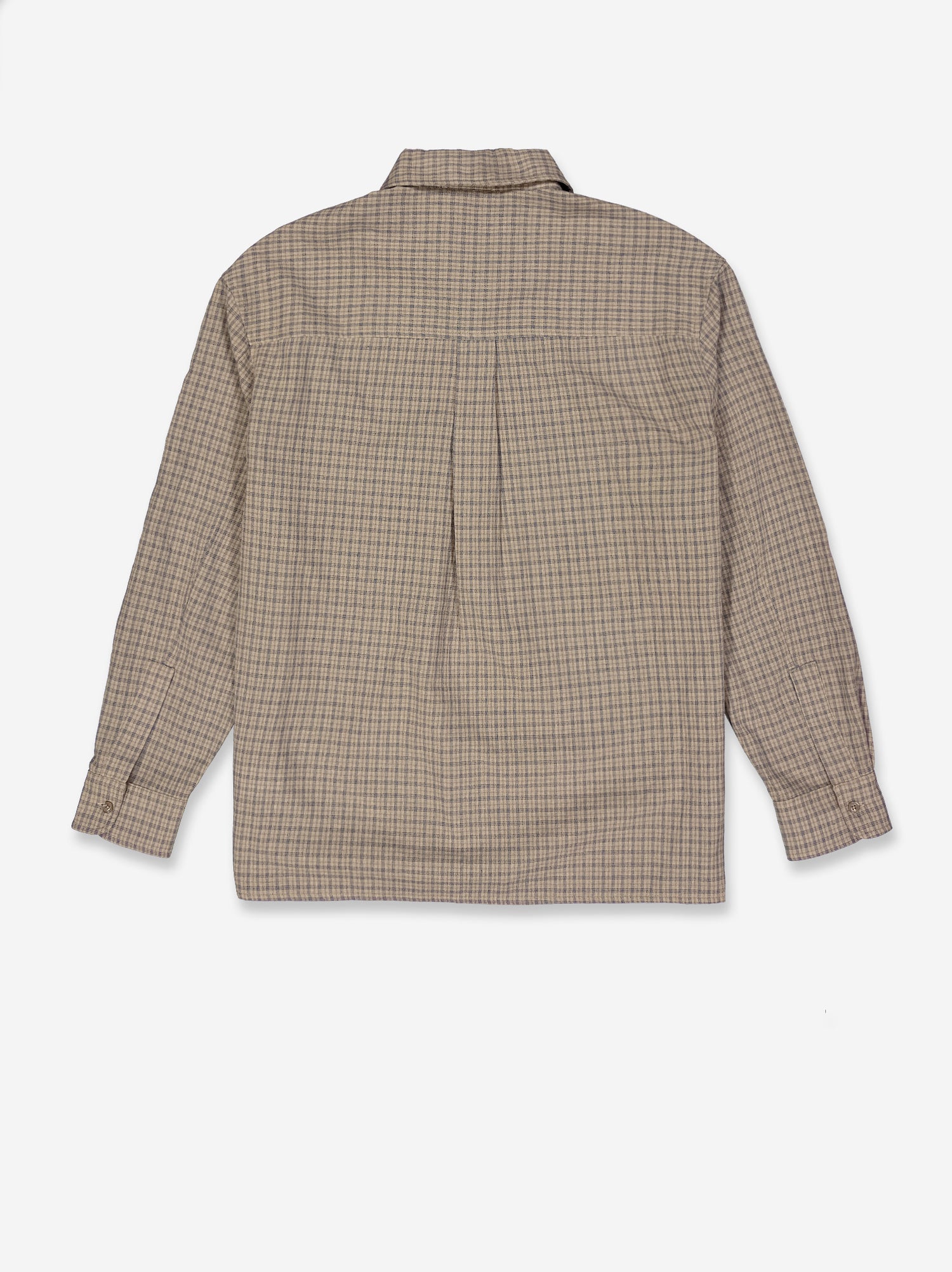 Camisa cuadros media botonadura detalle bolsillos Beto