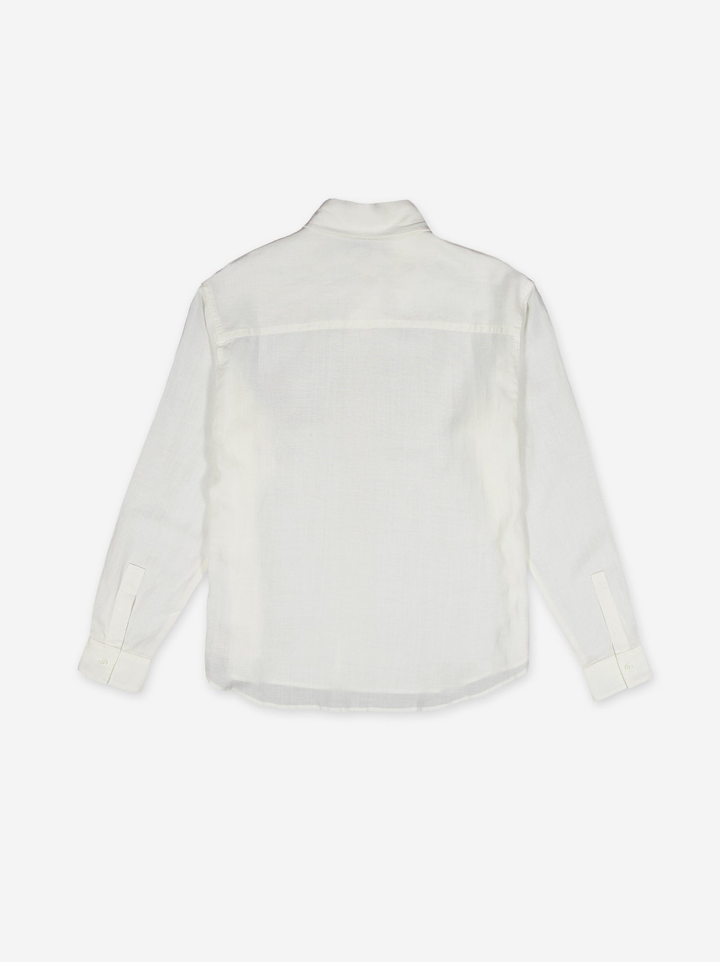 Camisa blanca de lino manga larga - Bambu