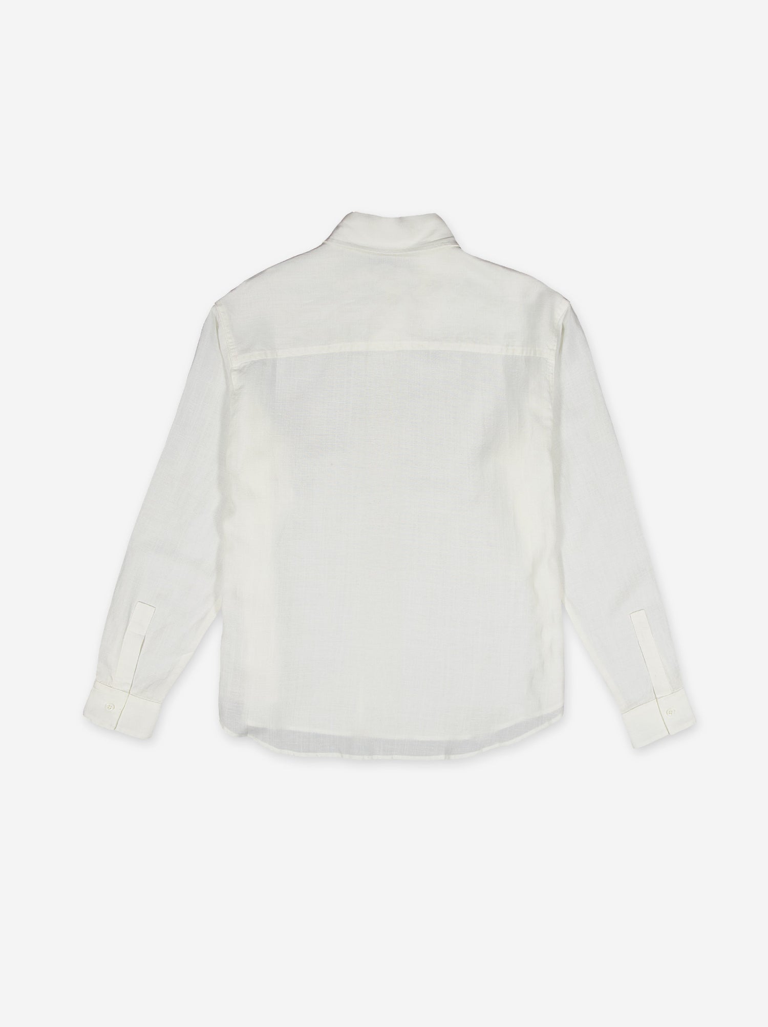 Camisa blanca de lino manga larga - Bambu