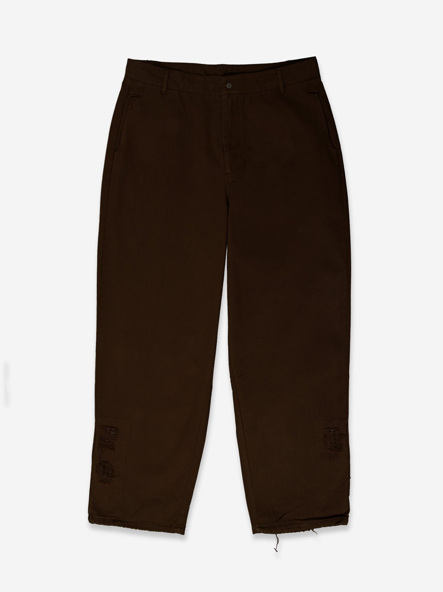 Pantalones relaxed fit con detalles de roturas Rouchy