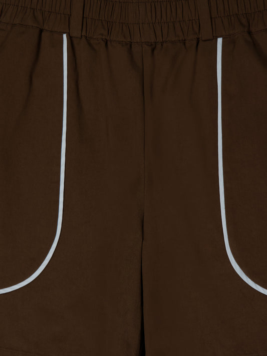 Shorts utility con cintura elástica y contraste bolsillos - Boxe