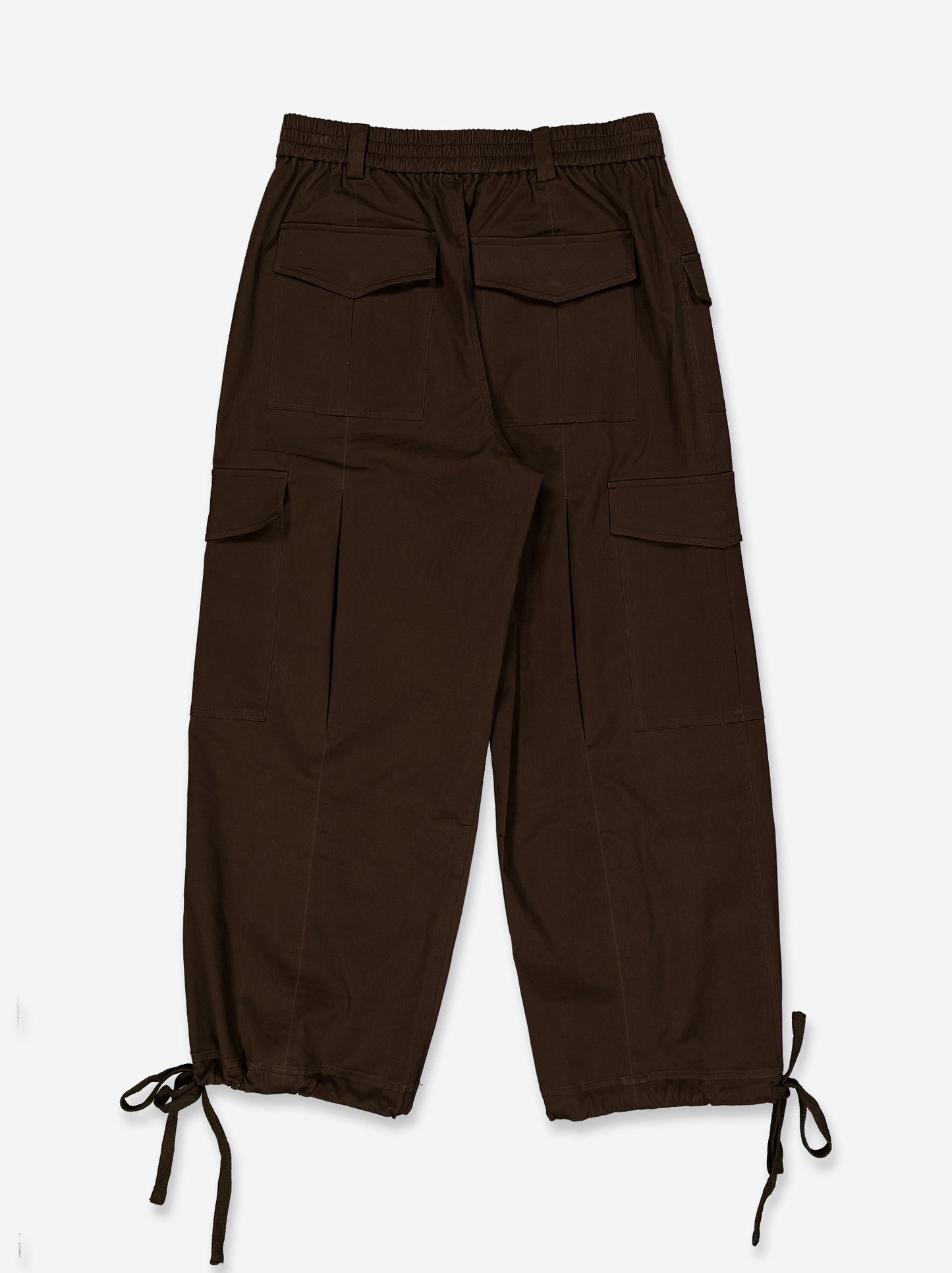 Pantalón cargo marrón con bajo ajustable y bolsillos Breeze