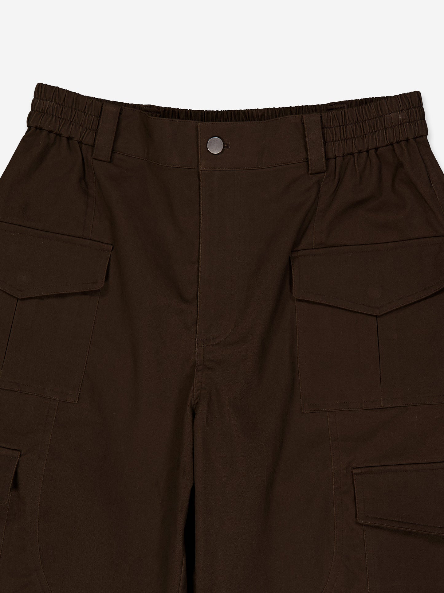 Pantalón cargo marrón con bajo ajustable y bolsillos Breeze