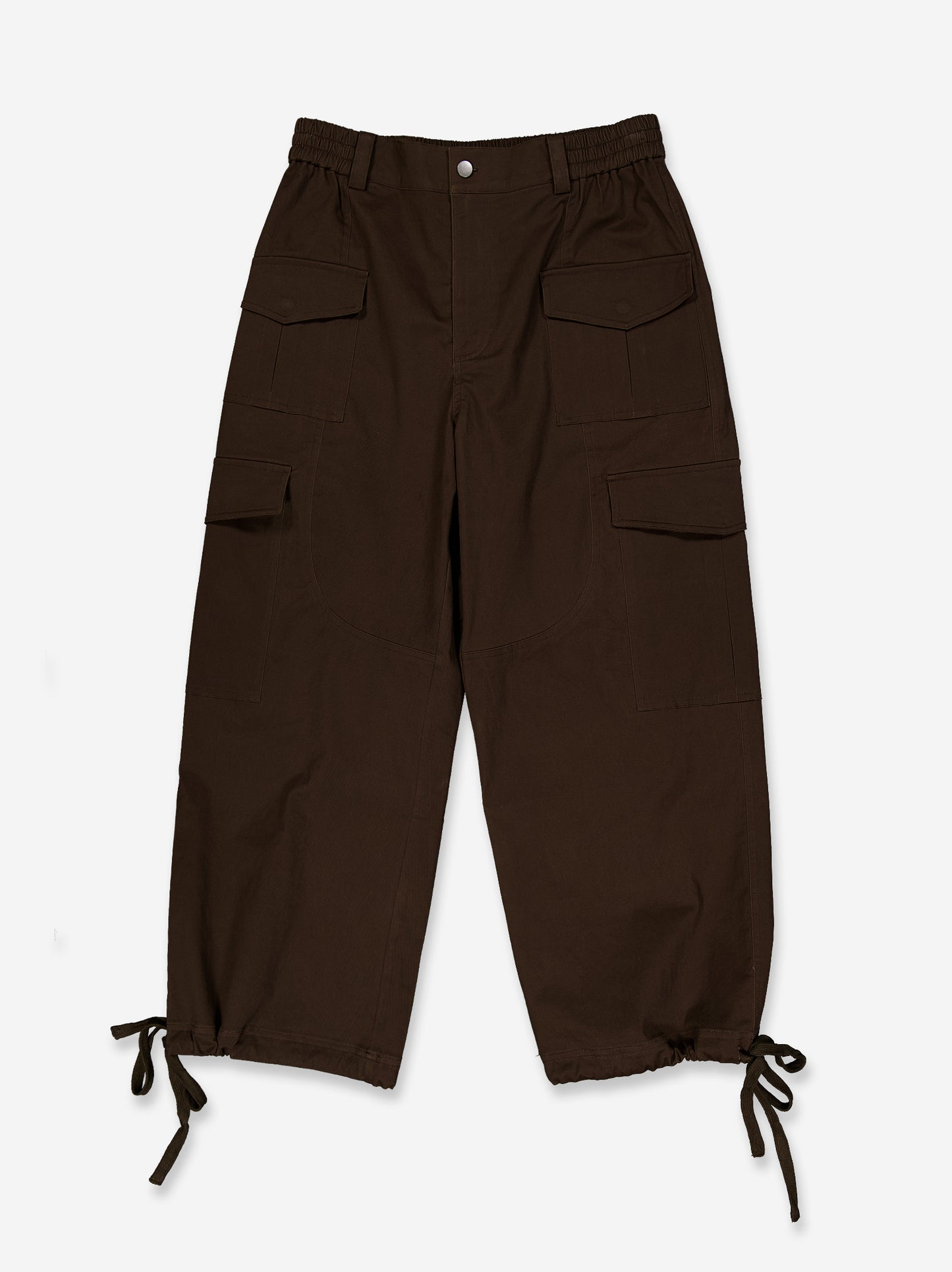 Pantalón cargo marrón con bajo ajustable y bolsillos Breeze